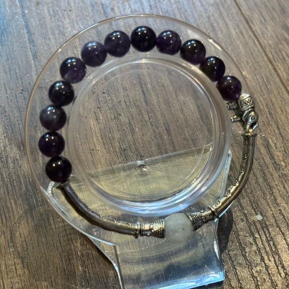 Four new handmade bracelets, moonstone rose quartz amethyst turquoise jasper - Picture 4 of 10